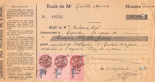1945 notaire cartier a - notaire,