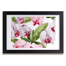 Tulup Photo 30x20cm Cadre Le salon MDF Décor Orchidées roses