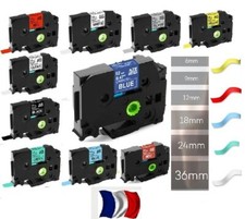 Compatible avec Brother TZ TZe Cassette ruban pour étiqueteuse P-Touch 9-36 MM 