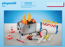 PLAYMOBIL 9804 MATERIEL POUR POMPIERS CASERNE INCENDIE NEUF