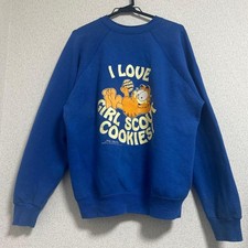 Sweat Garfield bleu rétro vintage graphique taille M homme décontracté