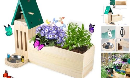 Butterfly house wooden - ,