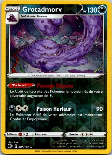 Carte pokémon grotadmorv - carte,