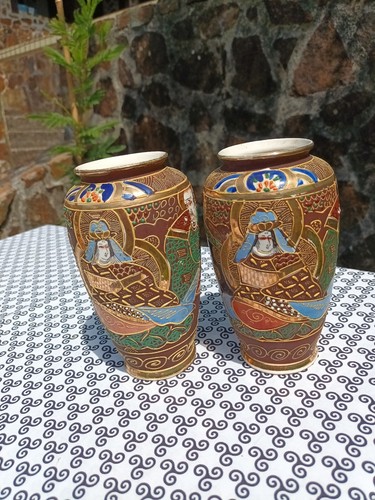 Satsuma faïence vases 5 - satsuma, 2