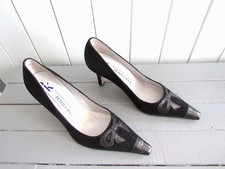 Escarpins à talons daim noir P 38,5 Peter Kaizer