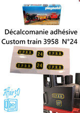 Custom Playmobil Décalcomanie adhésive - train 3958 - UPRR N 24
