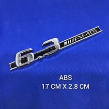 1 Logo 6.3 AMG Mercedes Chrome 3D Stickers Autocollant Haute Qualite En ABS