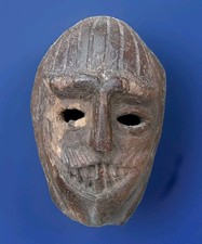 Masque Ancien Bois Sculpté