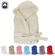 Peignoir de Bain Éponge 100% Coton Mou Homme Femme Ceinture Poches S M L XL XXL