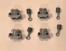 LEGO Technic 4x Cylindre moteur + Pistons Réf 2850 gris clair  8653 8145 8674 