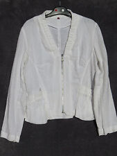 VESTE EN LIN BLANC ♥ MISS CAPTAIN ♥ T 38  TTBE +++ ☺