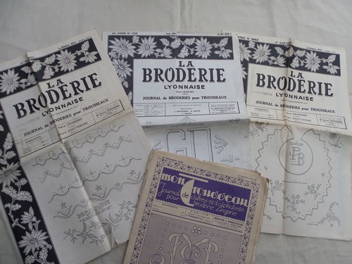 Journaux anciens broderie - journaux, de