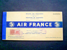 BILLET AVION ancien 1952 : AIR FRANCE - CASABLANCA - MAROC