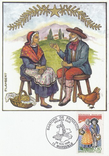 Carte 1er jour santon - jour,