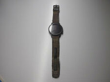 montre komono homme (bracelet usé, cadran noir)