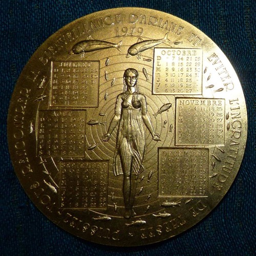 Medaille calendrier bronze - medaille,