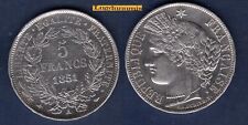 5 Francs Cérès 1851 A Paris SUP -  II République , 1848-1852