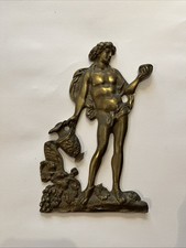 Ancien Bronze Personnage À L’antique XIX E Fronton Meuble