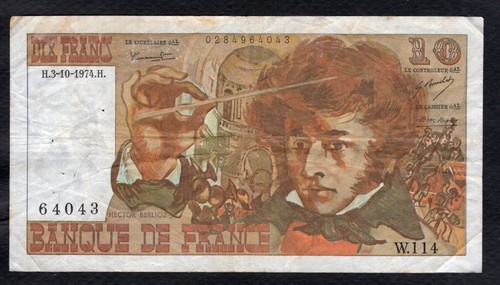 Francs berlioz 10 - francs, 3.10.1974