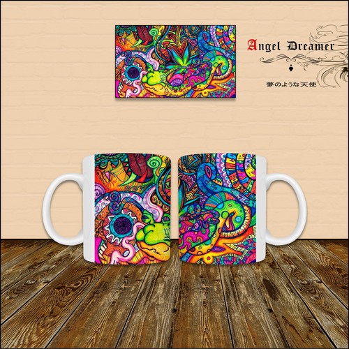 Mug tasse hippie psykédelique - tasse,