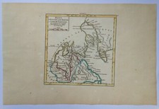 HUDSON & BAFFIN'S BAYE LABRADOR 1749 ROBERT DE VAUGONDY ANTIQUE MAP 18TH CENTURY