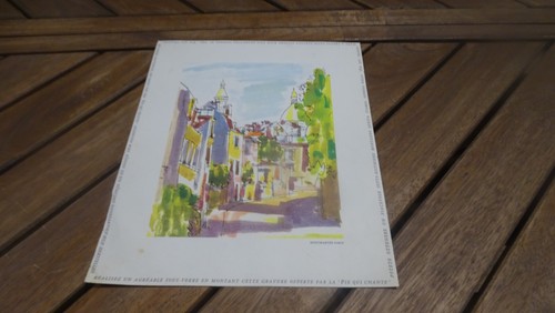 Gravure montmartre paris - montmartre, plv