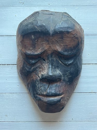 Masque mortuaire ethnique - masque, bois