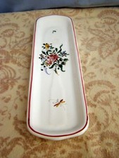 Ancienne porcelaine de Moustiers " Blanc artisan": repose cuillère