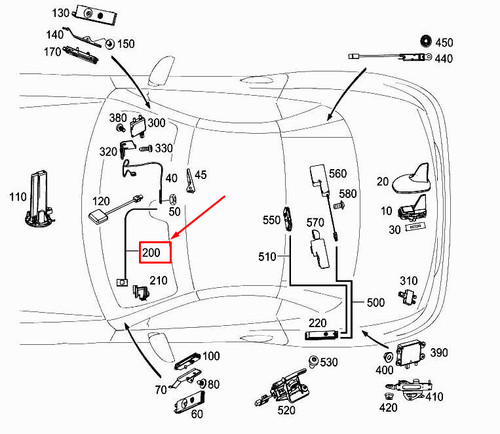 Antenne gps centrale avant - centrale,