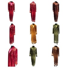 Femme Velours Robe Maxi Longue