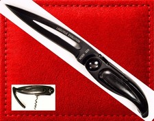 * COUTEAU PLIANT*LAGUIOLE*ÉVOLUTION*NOIR* ACIER+ BOIS*TIRE-BOUCHON*FRANCE*NEUF*