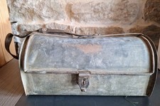 ANCIENNE BOITE à OUTILS Plombier, milieu XXième; MARMOTTE en ZINC ;355X175X165mm