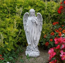 Ange en Pierre Dévotion Catholique Prière Church Statue décoration