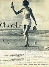 Publicité Advertising 0925  1961   Chantelle  gaine ampligorge sous vetements
