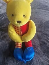 DOUDOU PELUCHE VINTAGE BERCHET LAPIN Bleu  ROUGE JAUNE 40 cm 