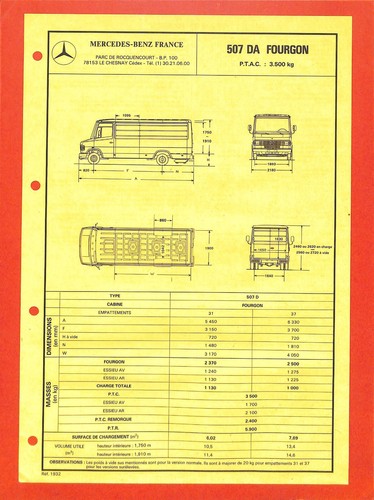 Mercedes utilitaires 507 da - /,