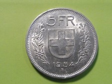 MONNAIE  SUISSE  5 FRS  ARGENT