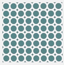 POCHOIR PLASTIQUE 13*13cm : ronds (08)