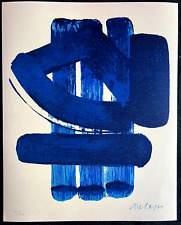 Pierre Soulages COA Originale Signée Op Numérotée Au Crayon Limitée 275exe