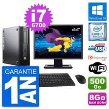 PC HP Z240 SFF Ecran 22" Intel Core i7-6700 RAM 8Go Disque 500Go Windows 10 Wifi