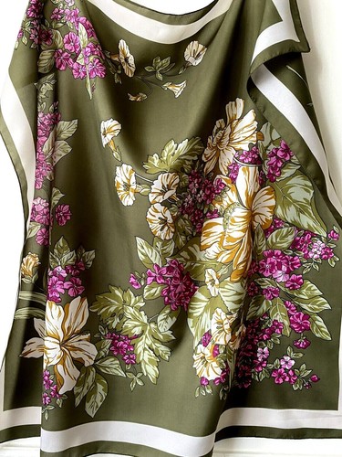 Foulard carré vintage - foulard,