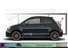 Pour FIAT 500 KIT BANDES BAS DE CAISSE  Autocollant décoration  stickers Decals