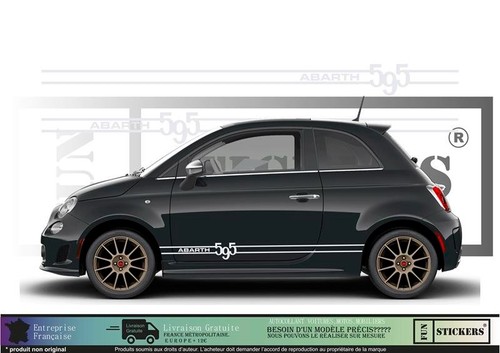 Pour fiat 500 kit bandes - bandes, bas