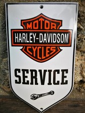 Plaque émaillée HARLEY DAVIDSON SERVICE Enamel Sign no Indian Enfield