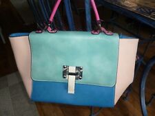 grand sac original façon cartable coloré texto simili cuir porté main 90' rare