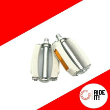 Coppia De Pédales Blanches Blanches Hollande Pour Vélo D'Époque Universels