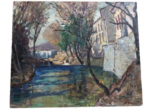Huile sur panneau post