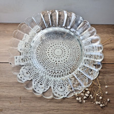 2 PLats en verre tournesol / marguerite Duralex - Publicitaire Huile Lesieur