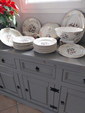 Service 30 Pieces Faience KG Lunéville Badonviller Décor Oiseaux Du Paradis 