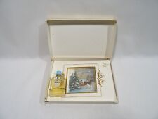 ANCIEN PARFUM MINIATURE CHARDON BLEU DELIEUVIN PARIS DIORAMA TRAINEAU DE NOEL